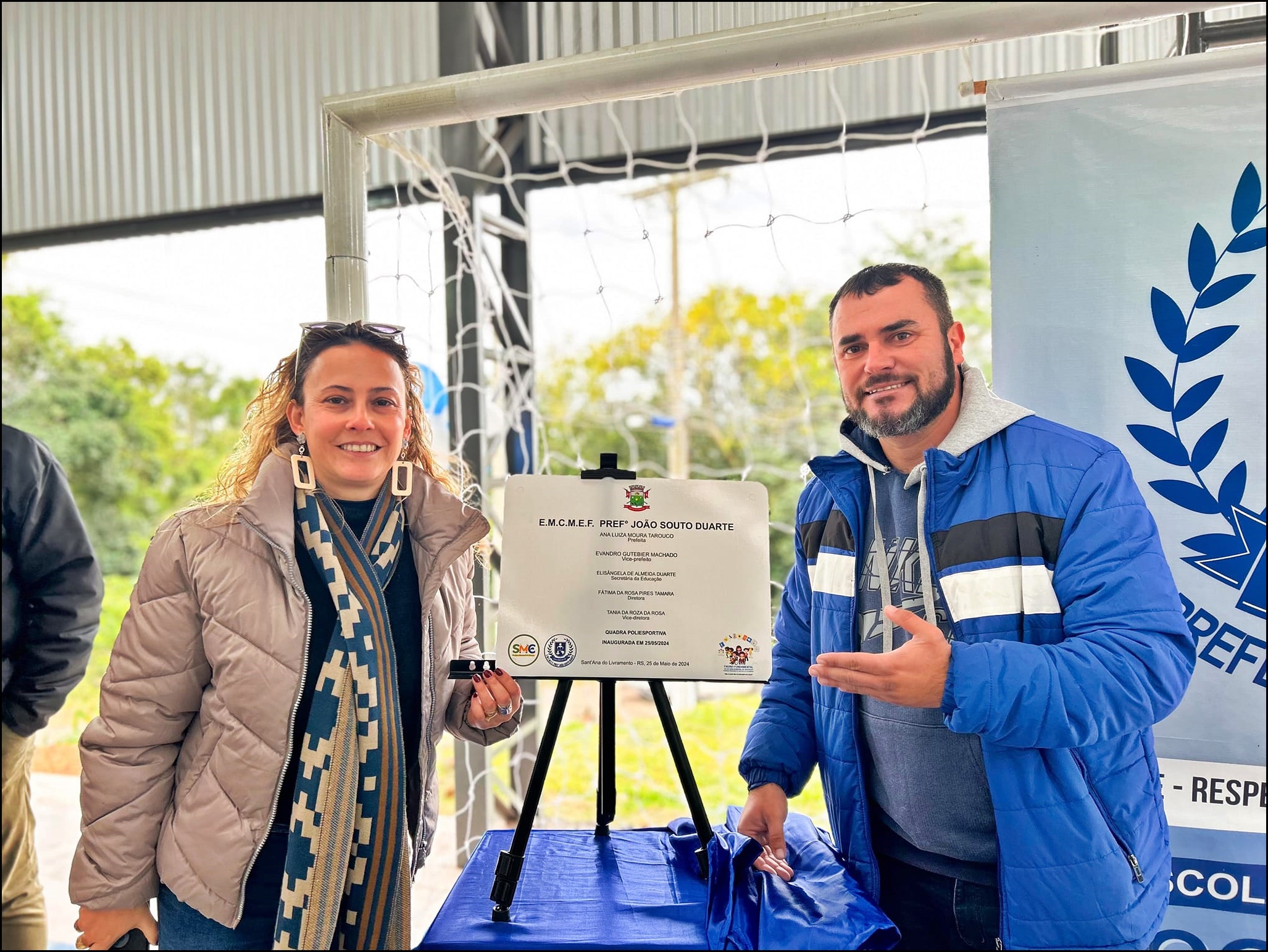 Inauguração da quadra poliesportiva.